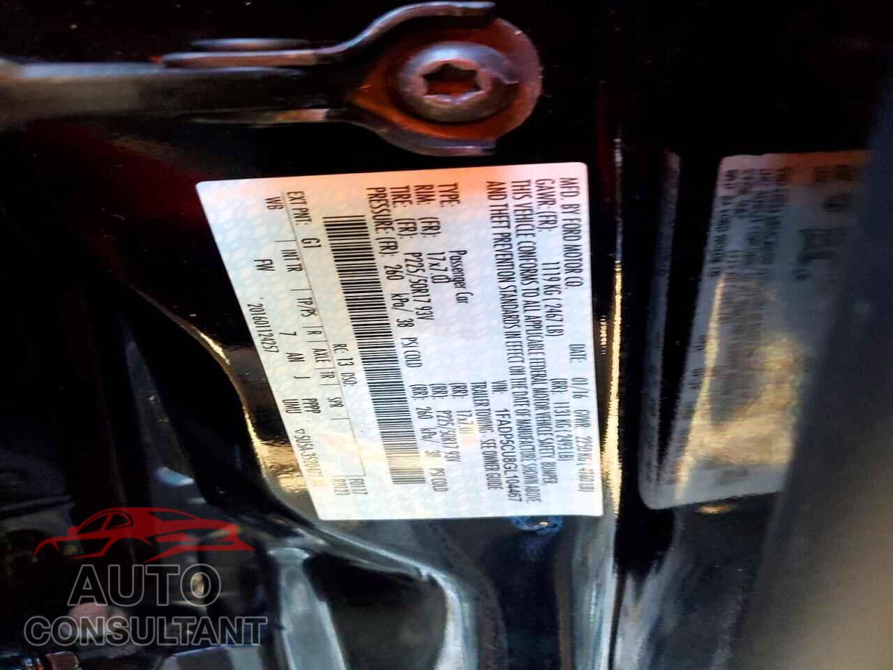 FORD CMAX 2016 - 1FADP5CU8GL104467