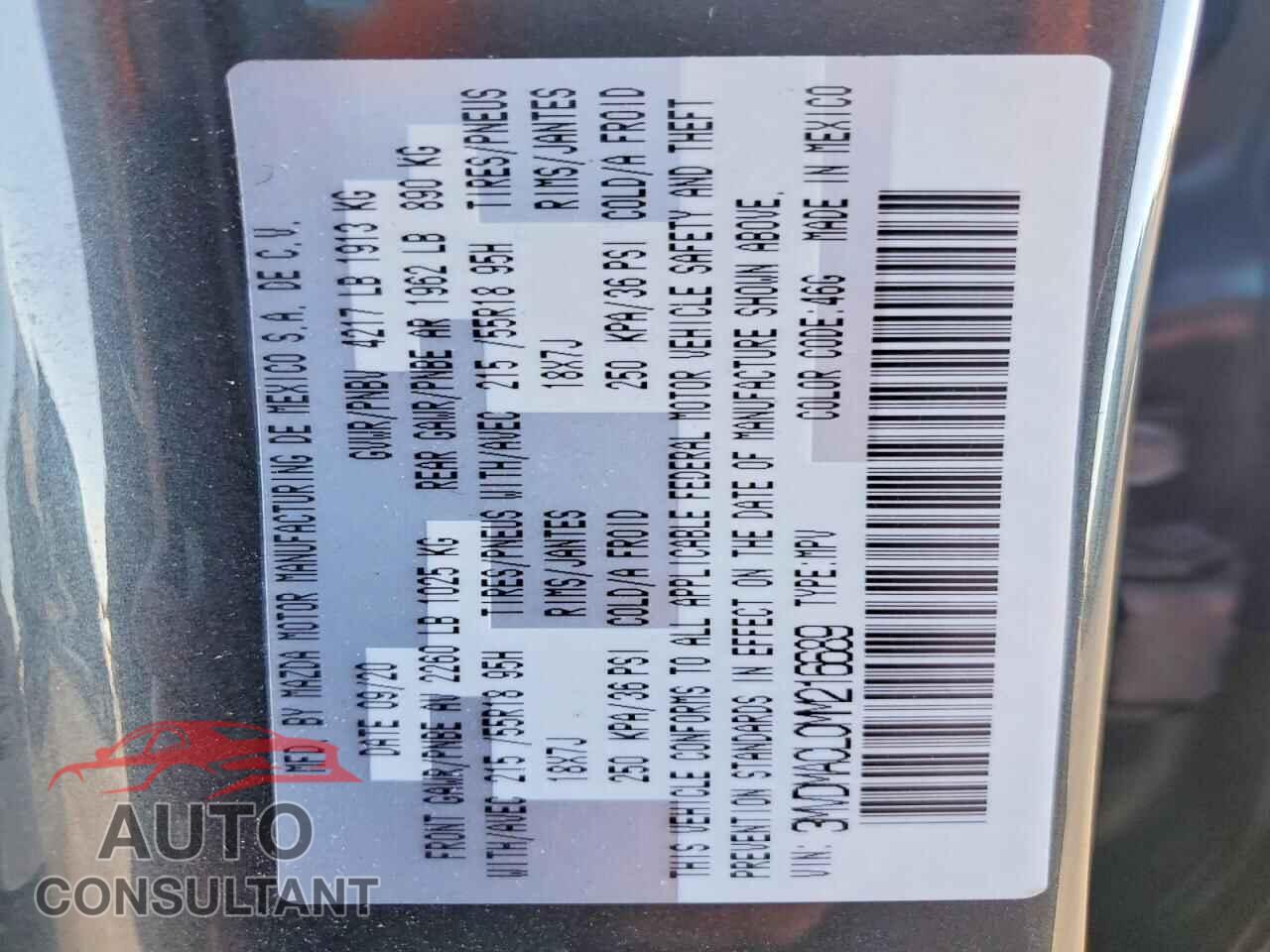 MAZDA CX30 2021 - 3MVDMACL0MM216689