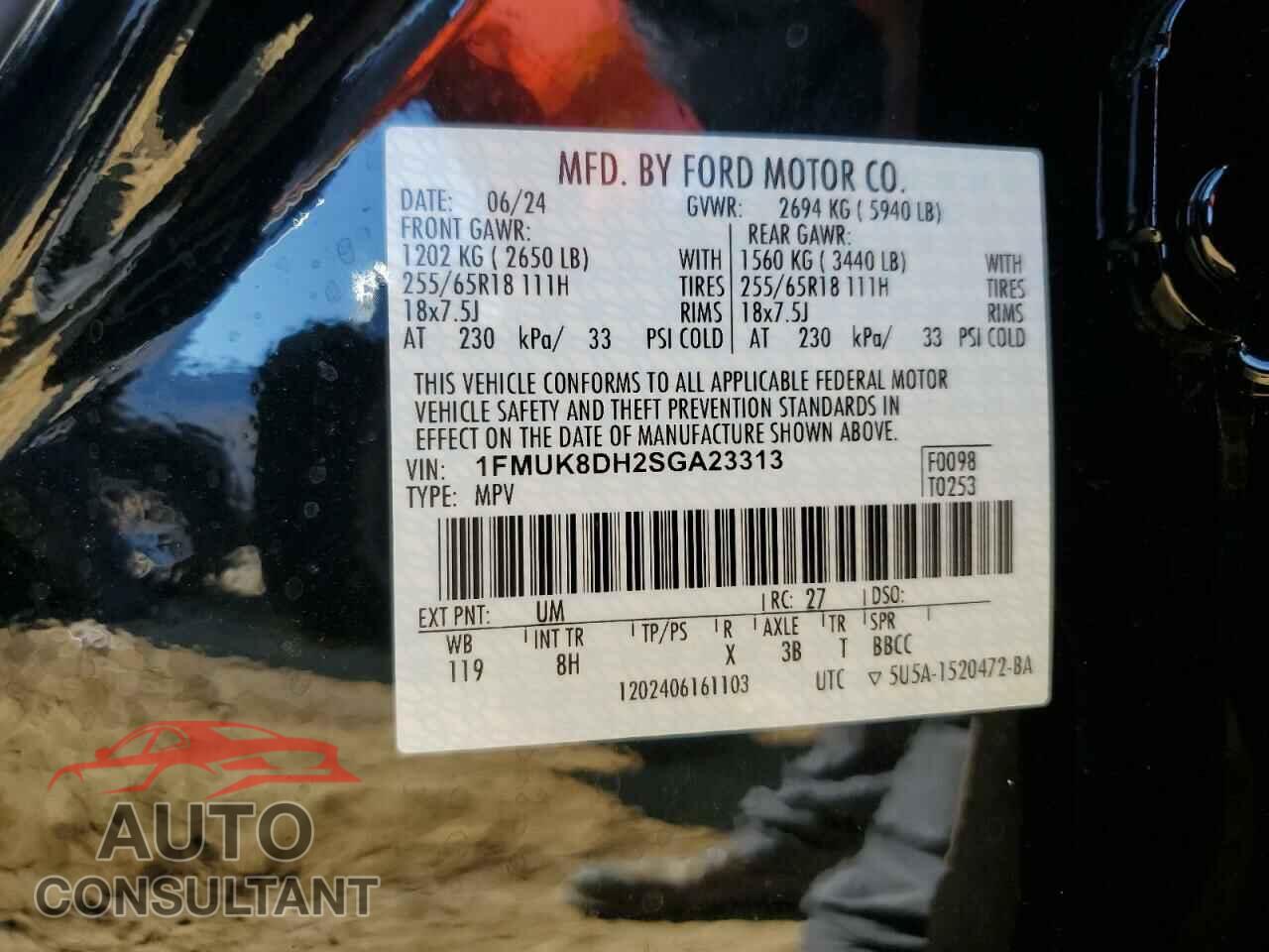 FORD EXPLORER A 2025 - 1FMUK8DH2SGA23313