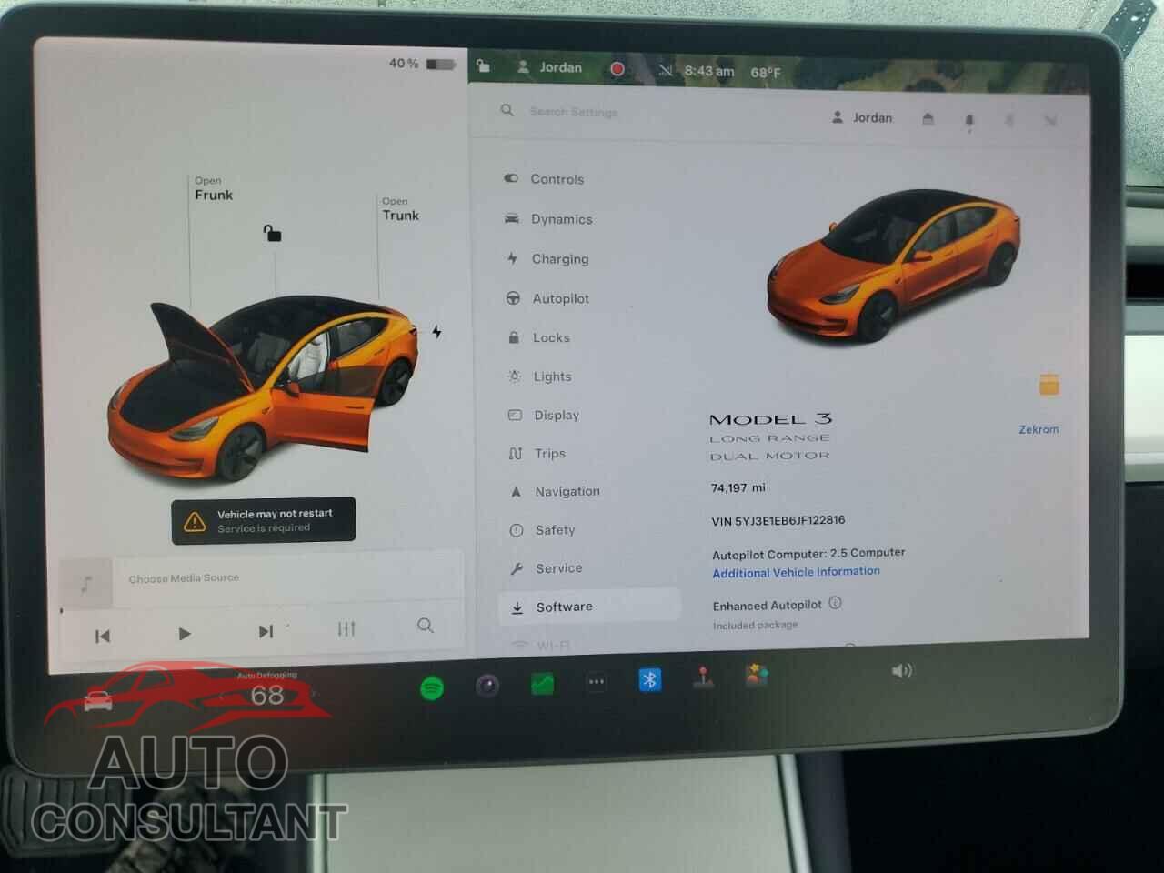 TESLA MODEL 3 2018 - 5YJ3E1EB6JF122816