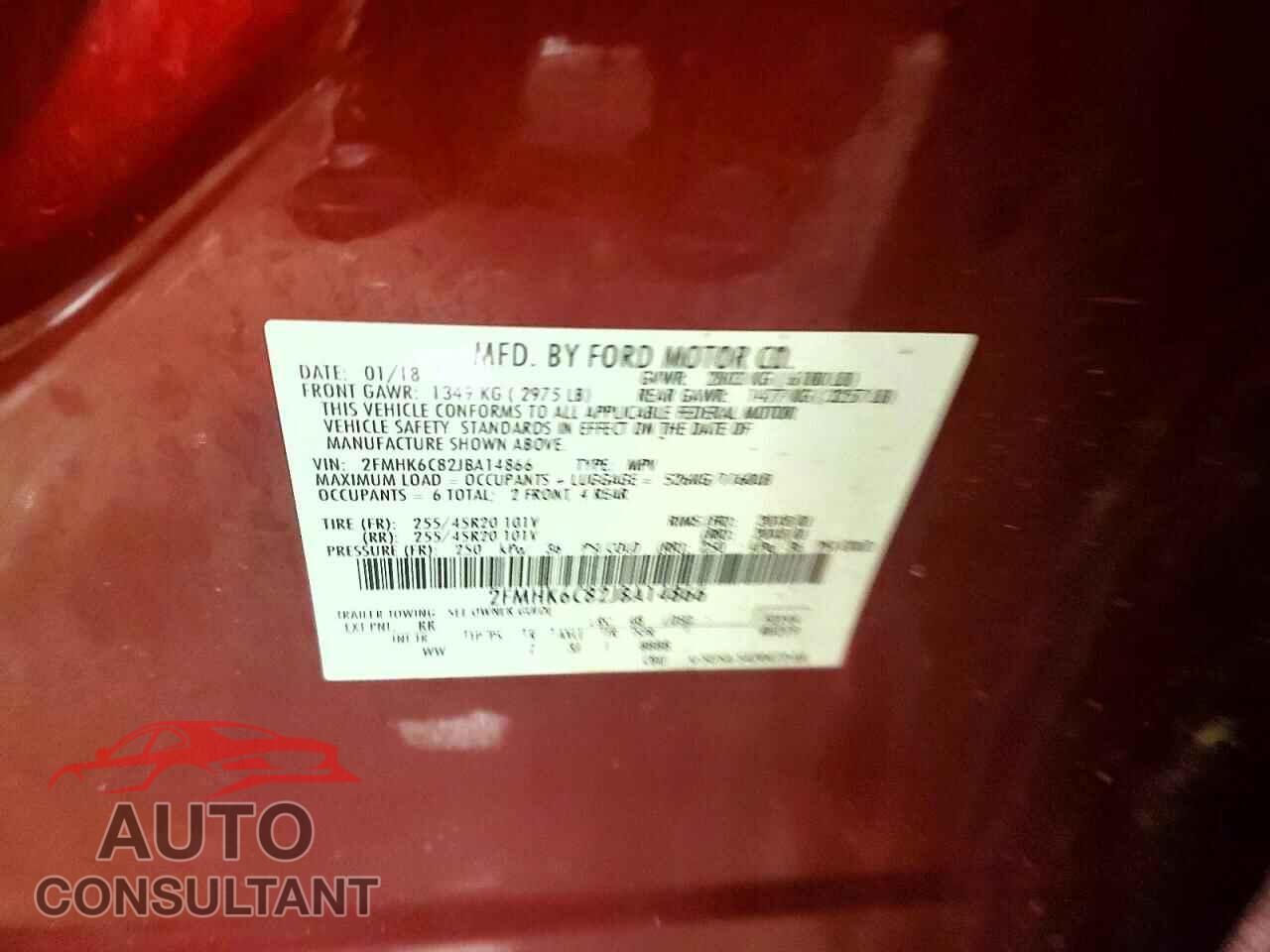 FORD FLEX 2018 - 2FMHK6C82JBA14866
