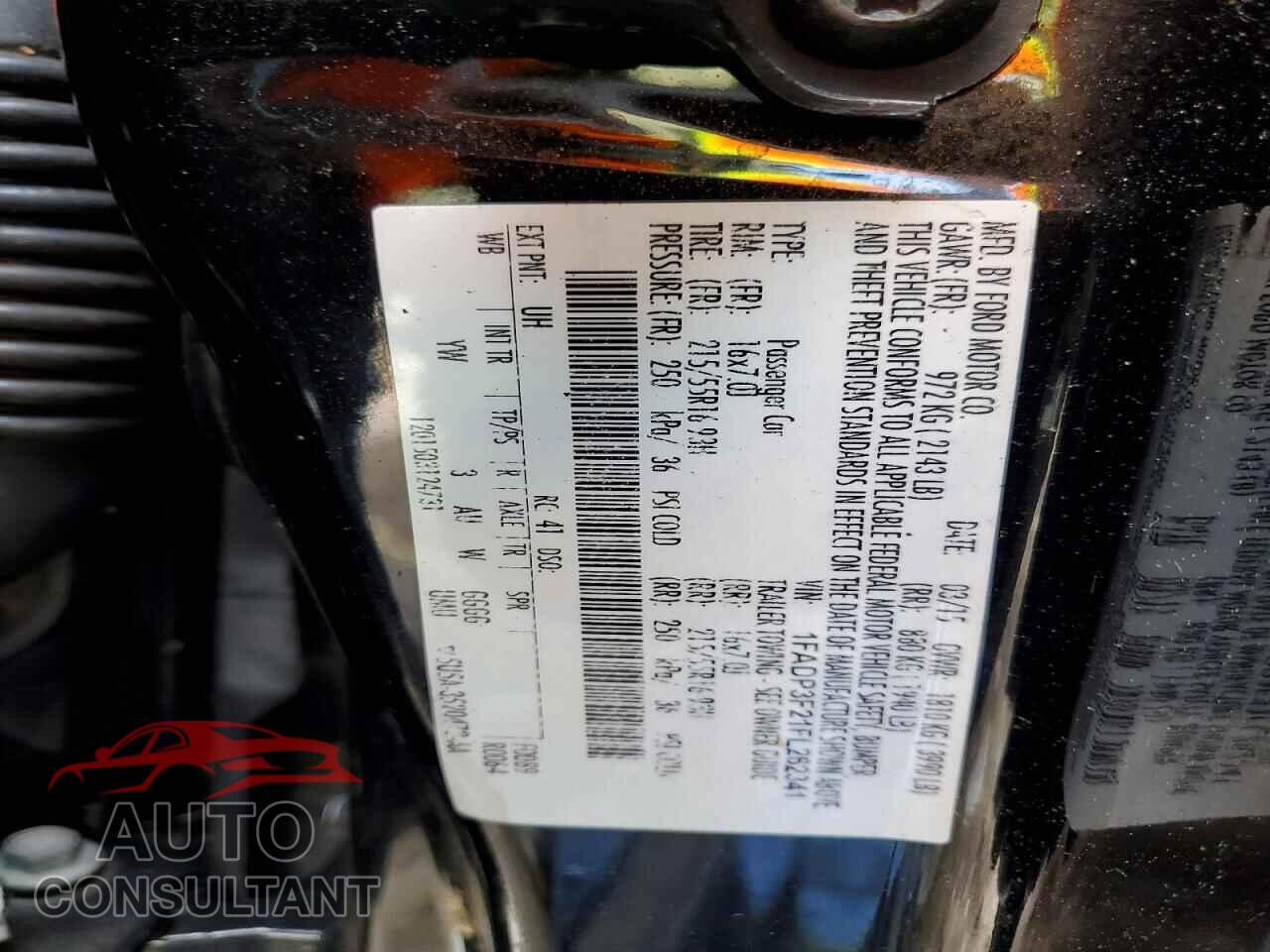 FORD FOCUS 2015 - 1FADP3F21FL262341