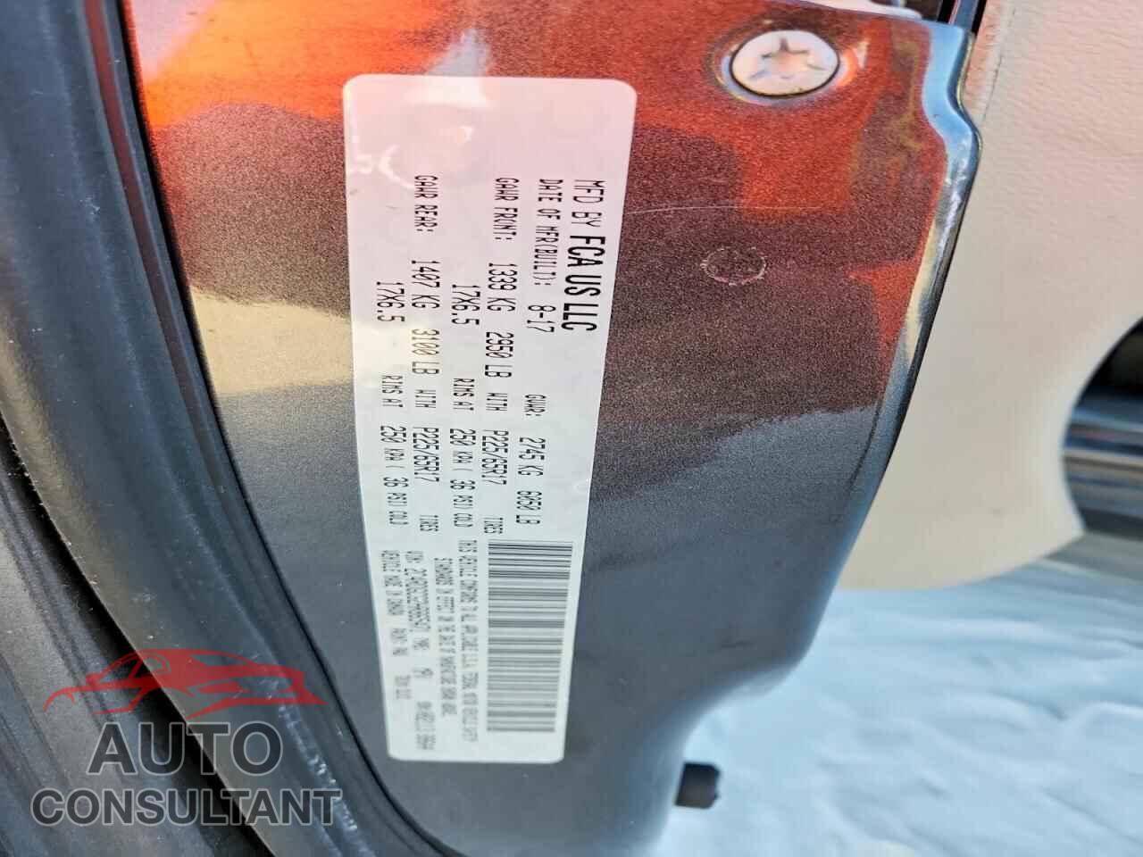 DODGE CARAVAN 2017 - 2C4RDGCG2HR865471