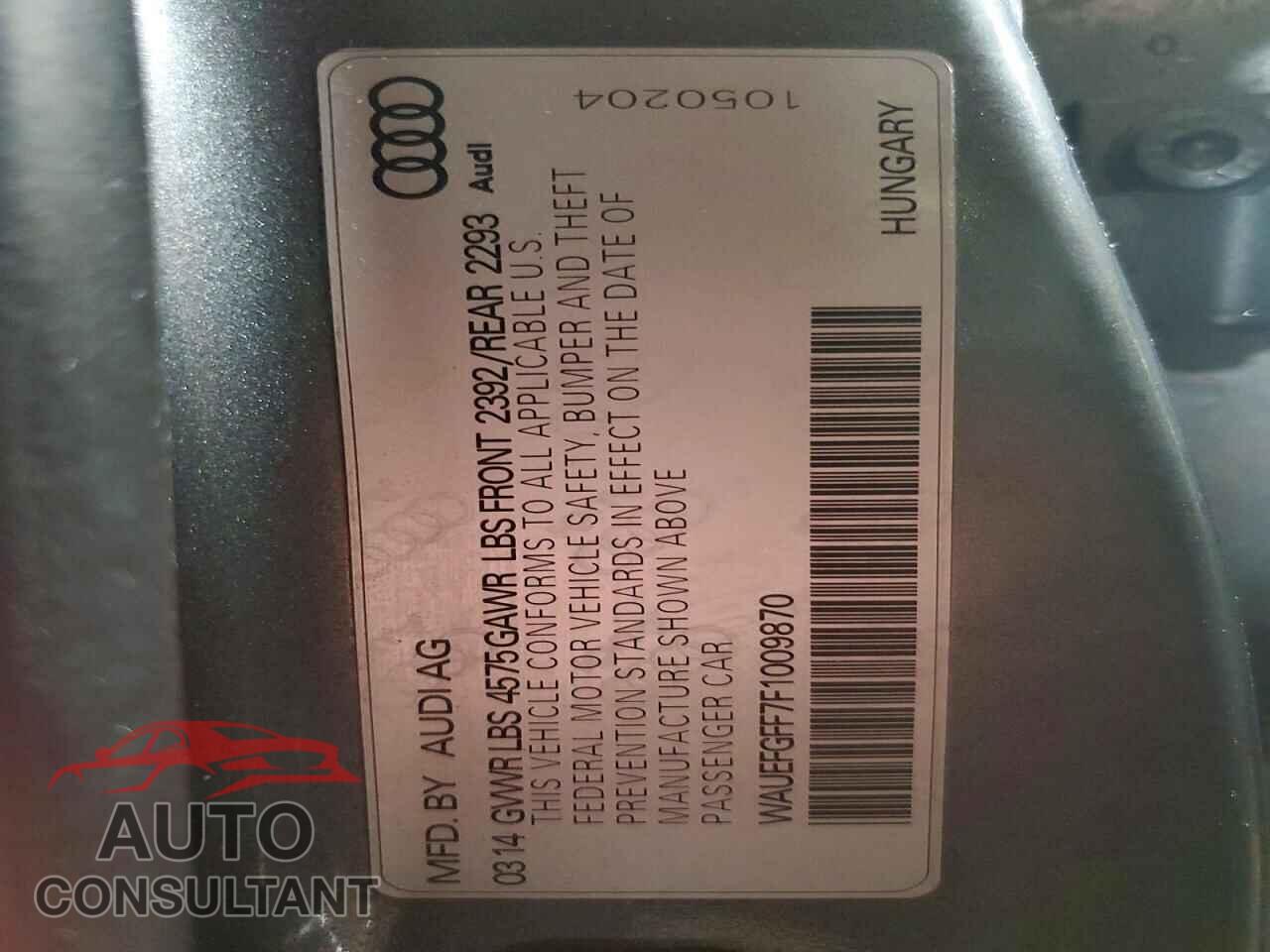 AUDI A3 2015 - WAUEFGFF7F1009870