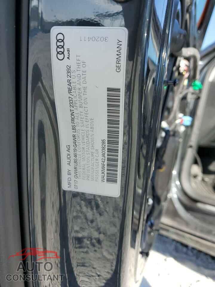AUDI A4 2018 - WAUKMAF42JA038285