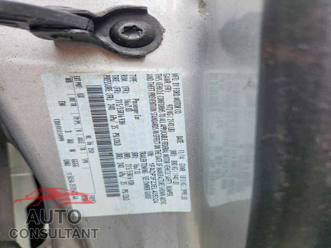 FORD FOCUS 2014 - 1FADP3F23EL435324
