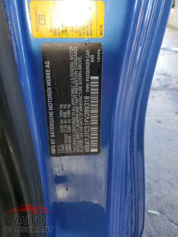 BMW M2 2015 - WBA1J7C51FV289318