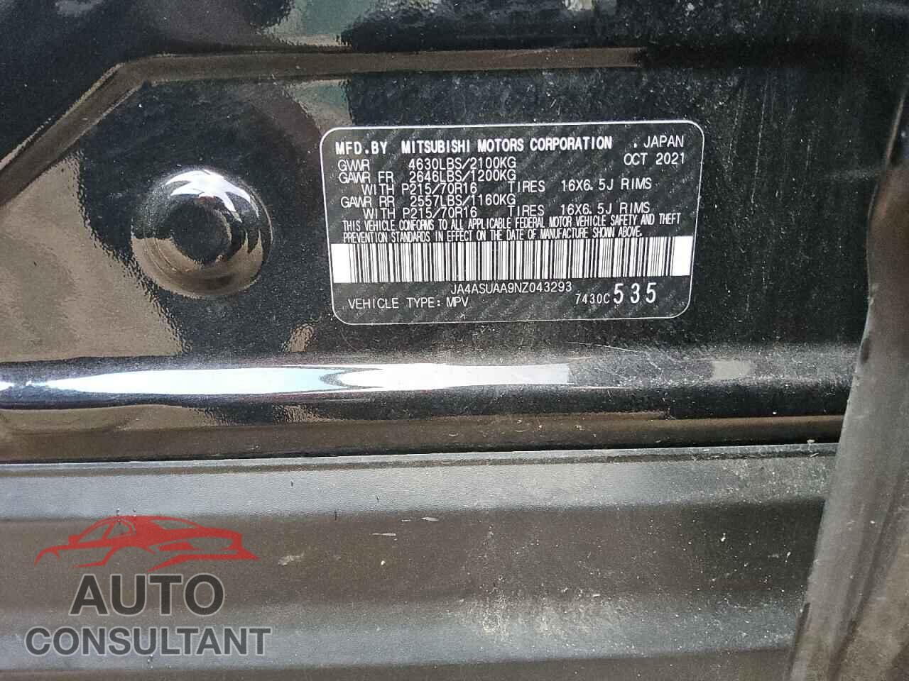 MITSUBISHI ECLIPSE 2022 - JA4ASUAA9NZ043293
