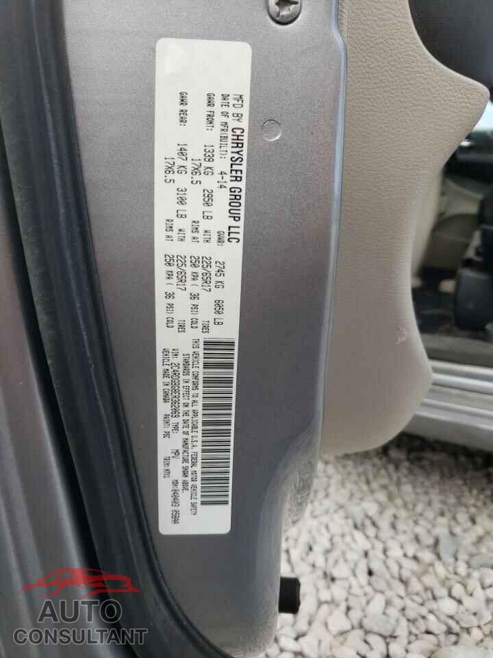 DODGE CARAVAN 2014 - 2C4RDGBG8ER362069
