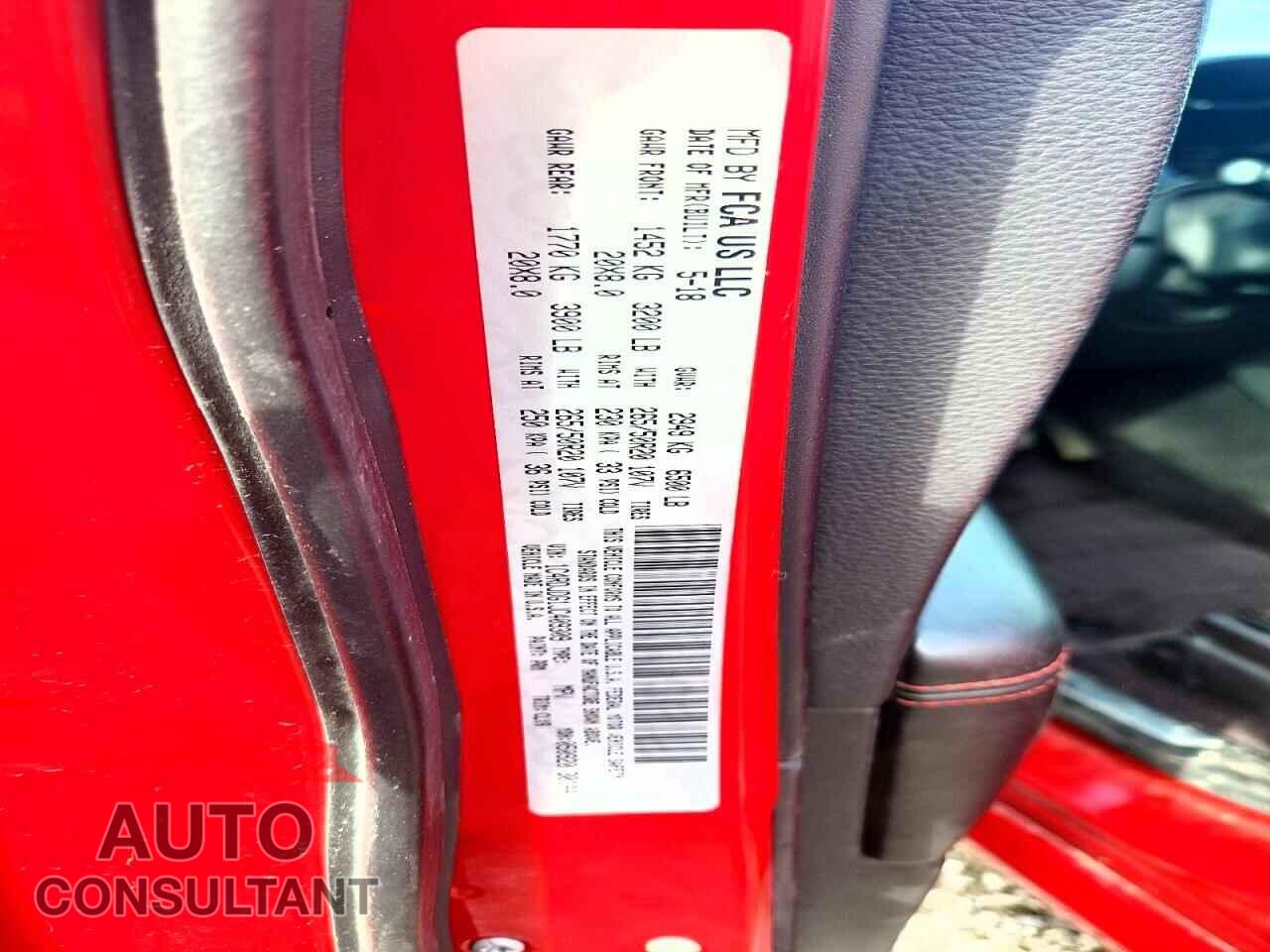 DODGE DURANGO 2018 - 1C4RDJDG1JC409309