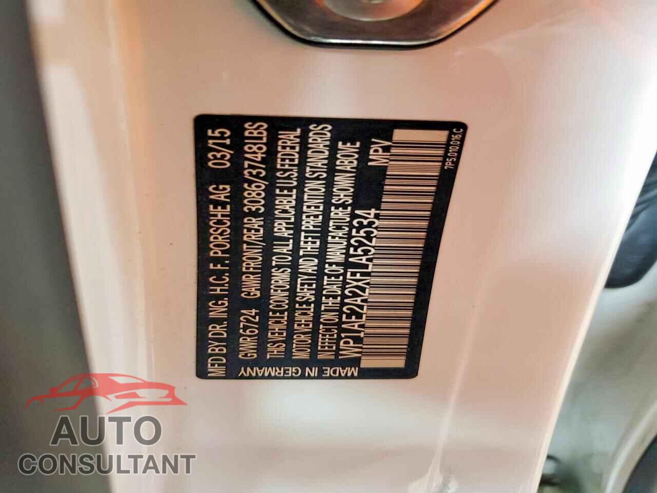 PORSCHE CAYENNE 2015 - WP1AE2A2XFLA52534