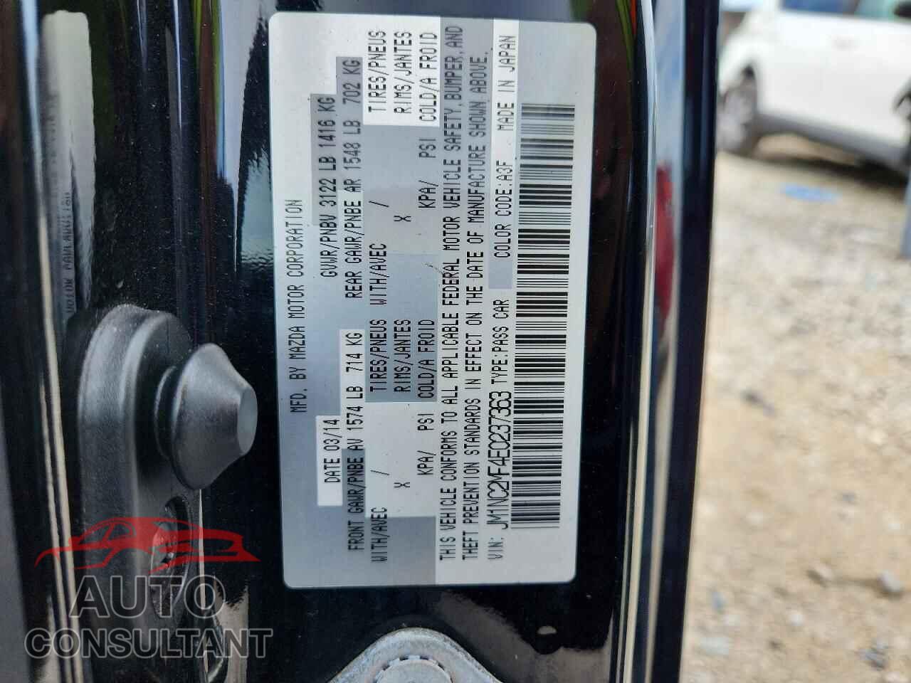 MAZDA MX5 2014 - JM1NC2MF4E0237363