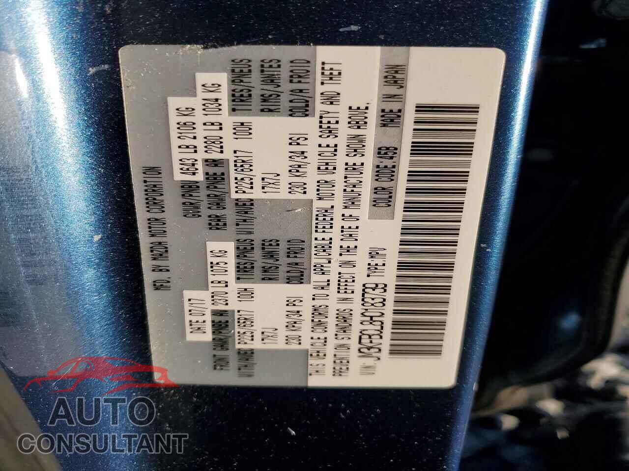 MAZDA CX-5 2017 - JM3KFBCL8H0183739