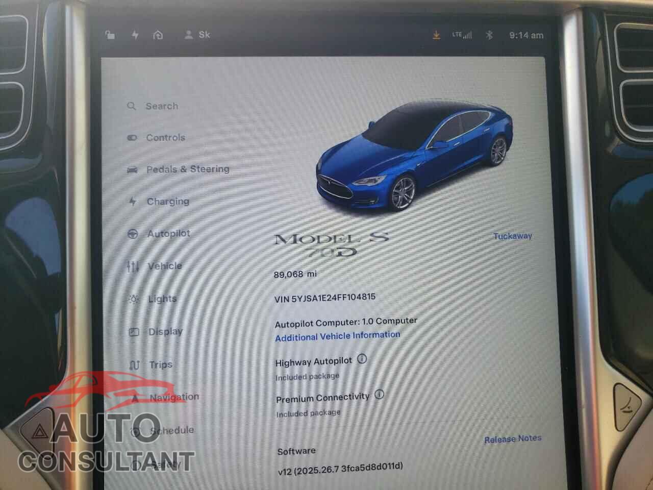 TESLA MODEL S 2015 - 5YJSA1E24FF104815