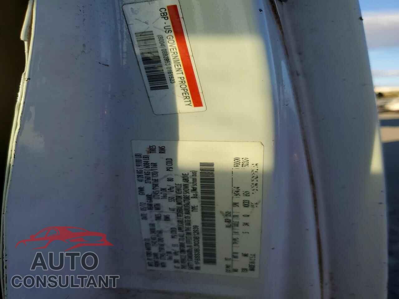 FORD ALL Models 2012 - 1FBSS3BL0CDB12939
