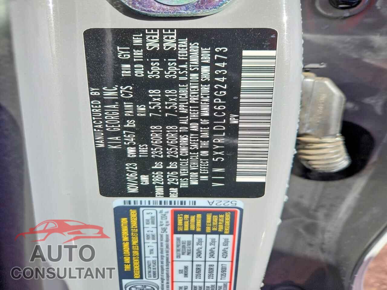 KIA SORENTO 2023 - 5XYRLDLC6PG243473