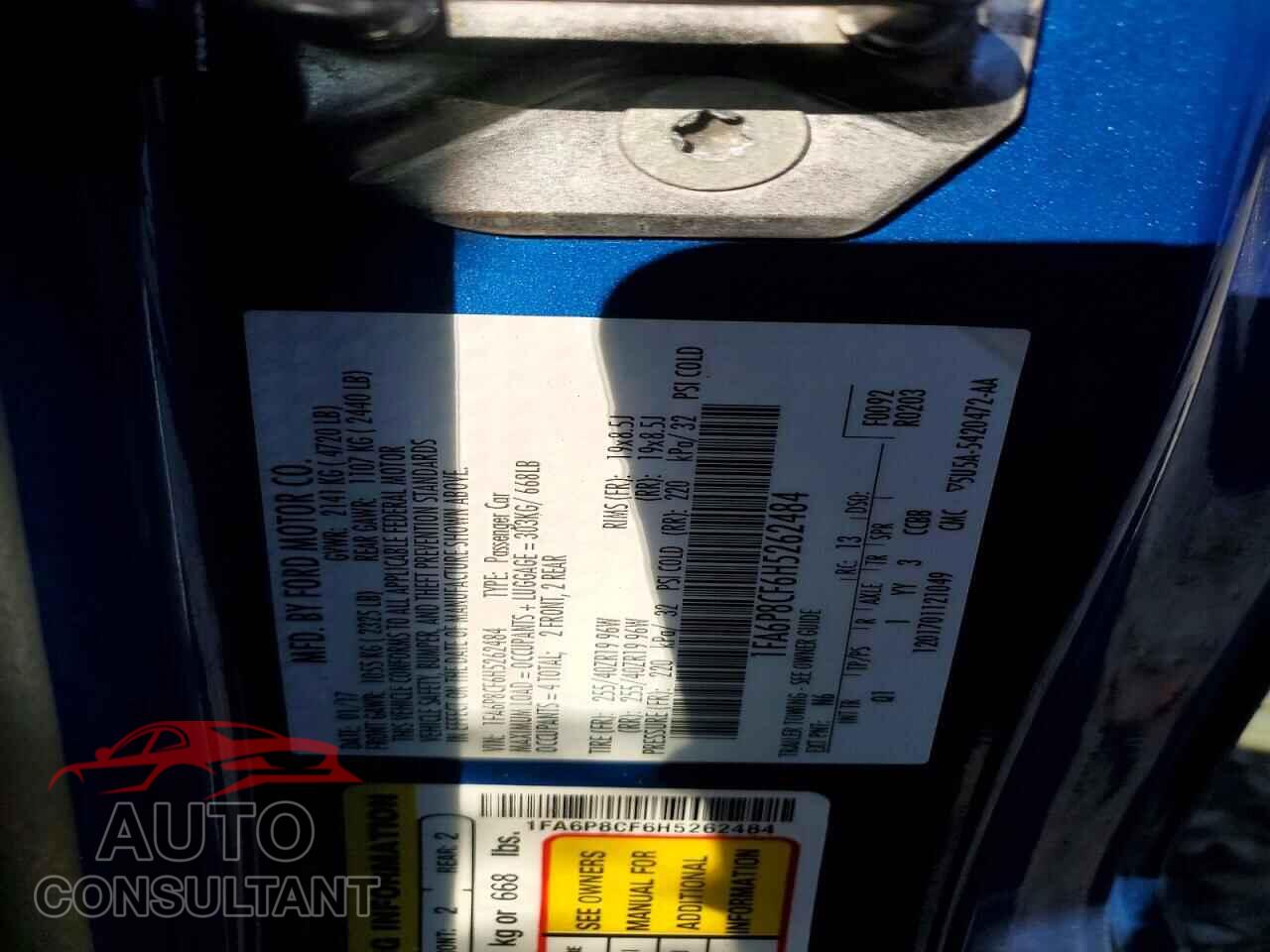 FORD MUSTANG 2017 - 1FA6P8CF6H5262484
