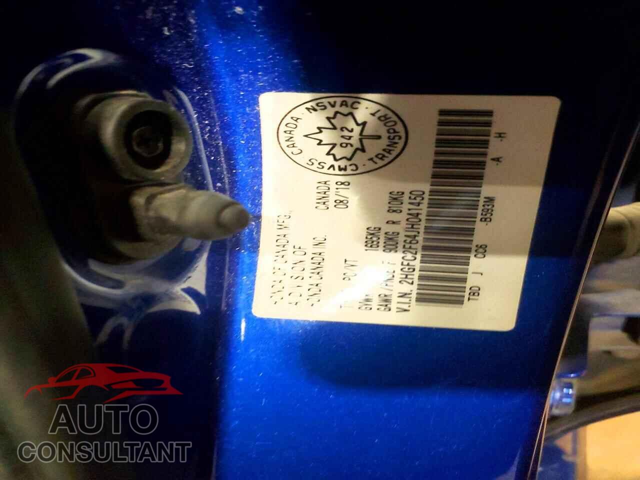 HONDA CIVIC 2018 - 2HGFC2F64JH041450