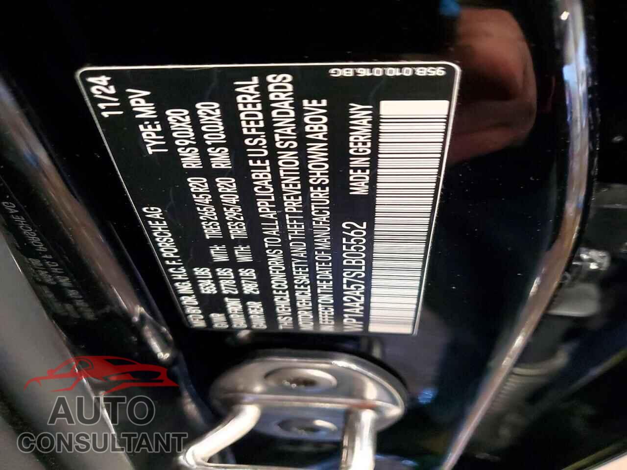 PORSCHE MACAN BASE 2025 - WP1AA2A57SLB05562