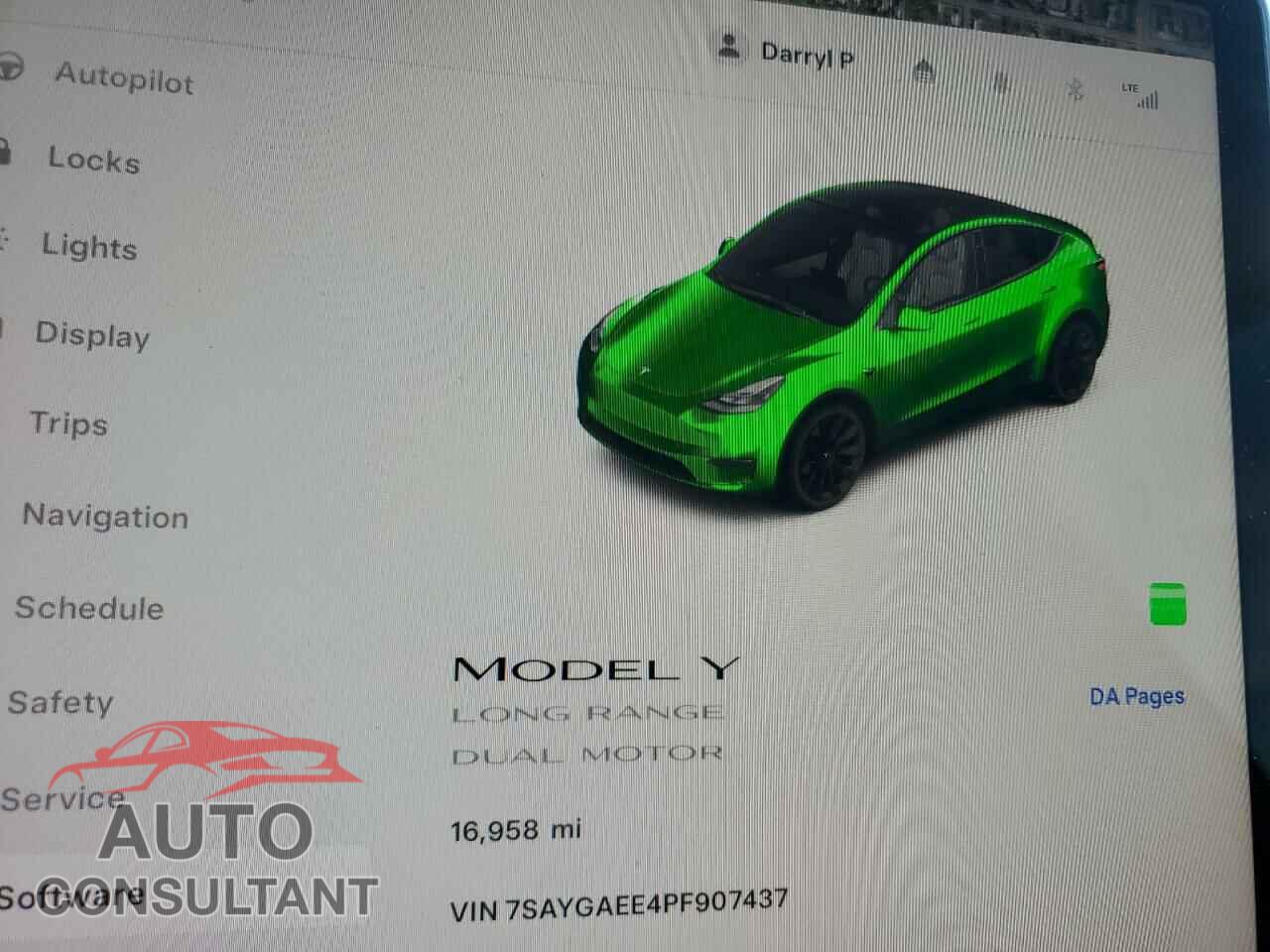 TESLA MODEL Y 2023 - 7SAYGAEE4PF907437