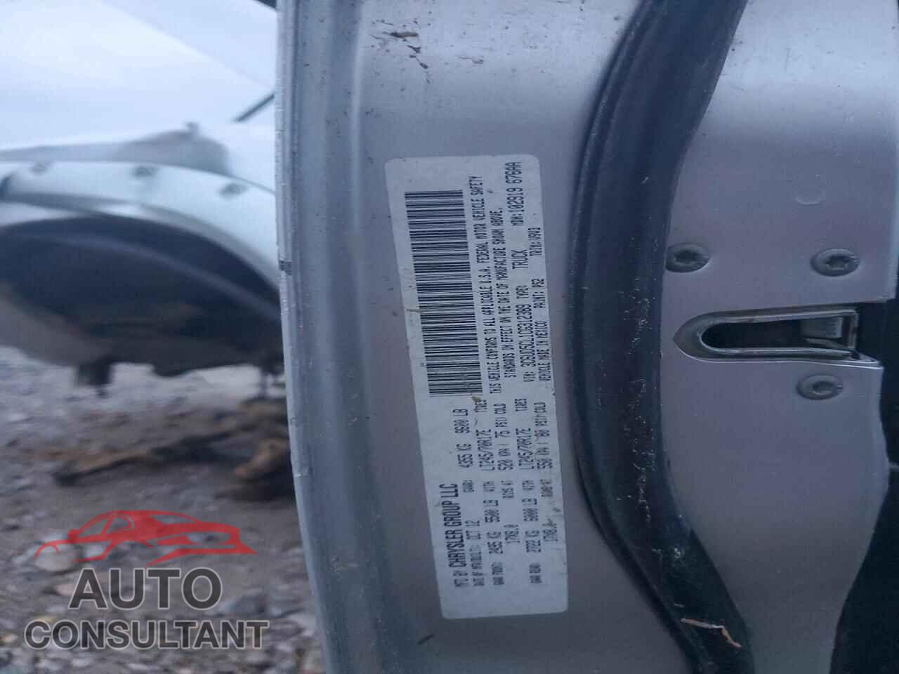 DODGE RAM 2500 2012 - 3C6UD5CL1CG312389