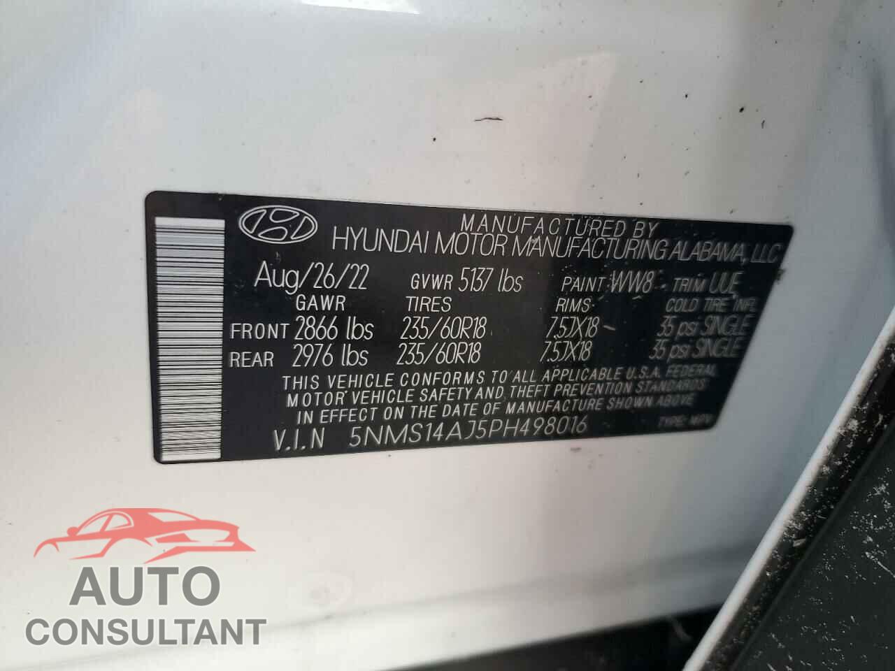 HYUNDAI SANTA FE 2023 - 5NMS14AJ5PH498016
