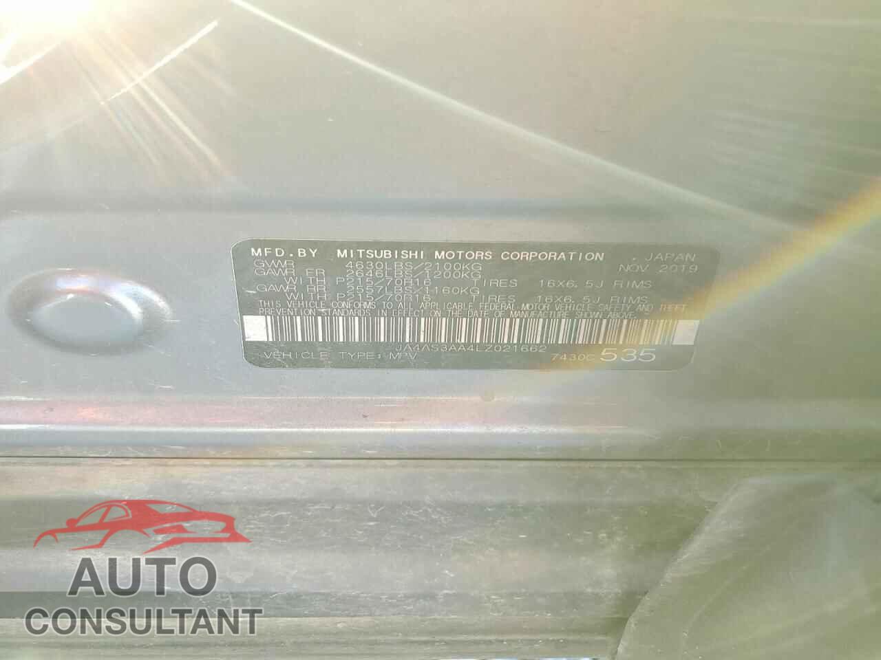 MITSUBISHI ECLIPSE CROSS 2020 - JA4AS3AA4LZ021662