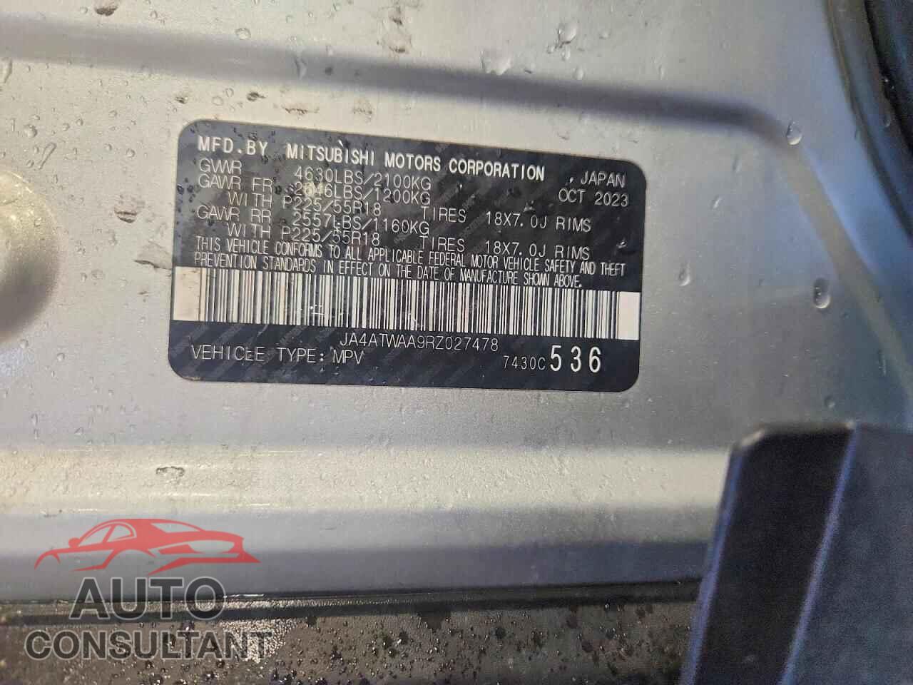 MITSUBISHI ECLIPSE 2024 - JA4ATWAA9RZ027478