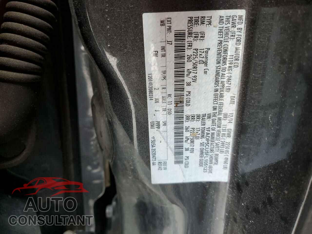 FORD CMAX 2015 - 1FADP5CU5FL105123