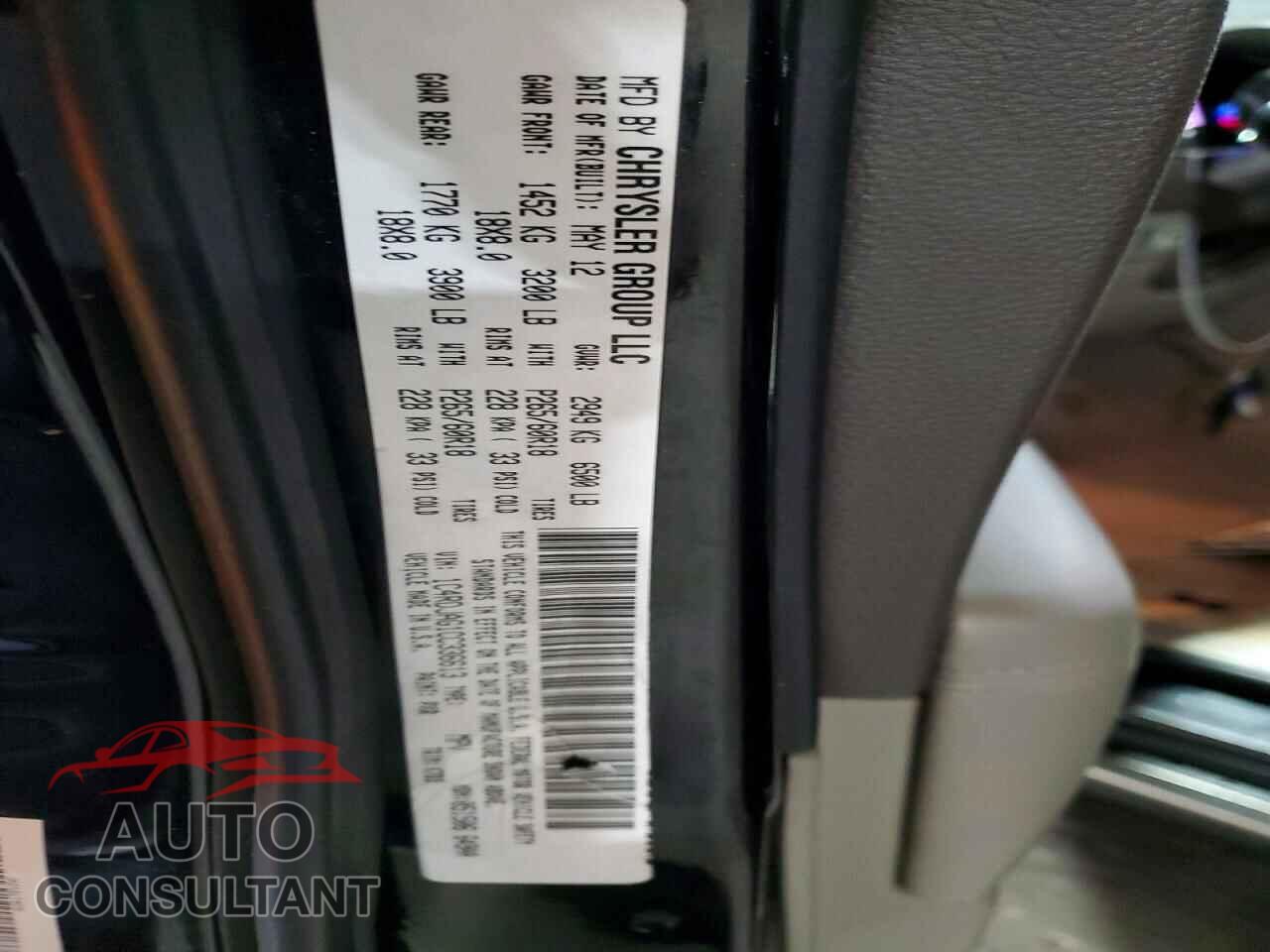 DODGE DURANGO 2012 - 1C4RDJAG1CC336613