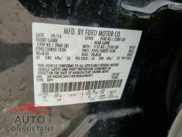 FORD EDGE 2014 - 2FMDK3KC8EBB29691