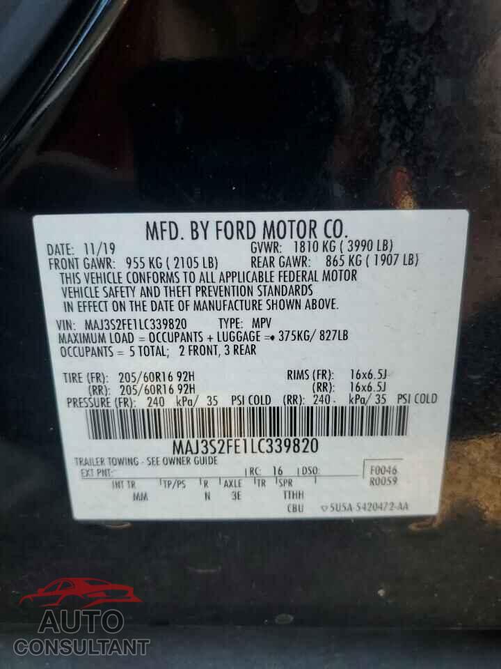 FORD ECOSPORT 2020 - MAJ3S2FE1LC339820