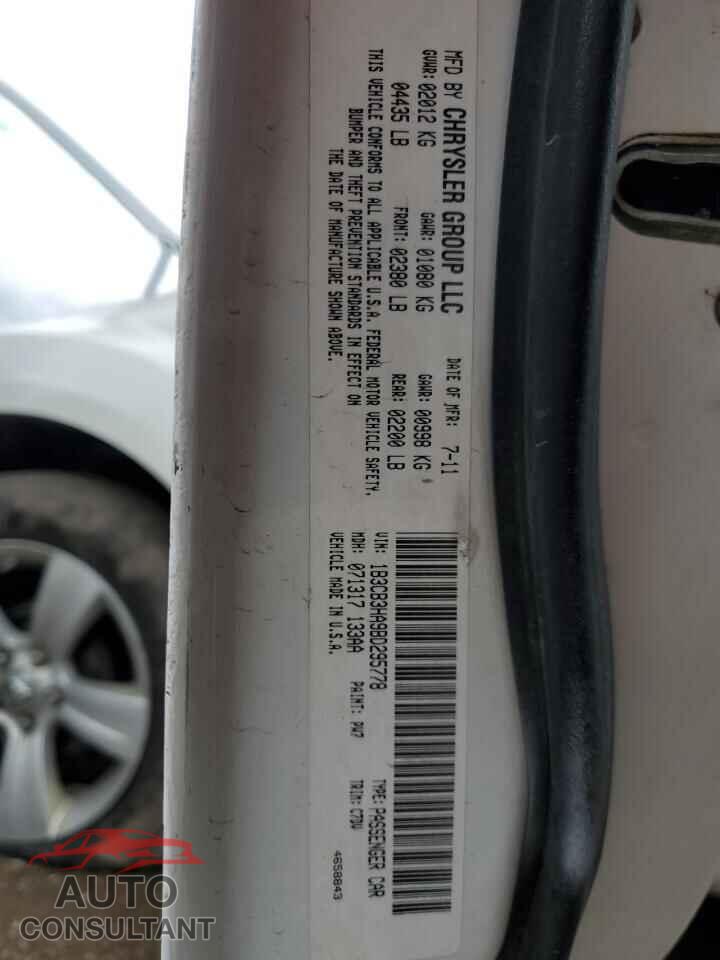 DODGE CALIBER 2011 - 1B3CB3HA9BD295778