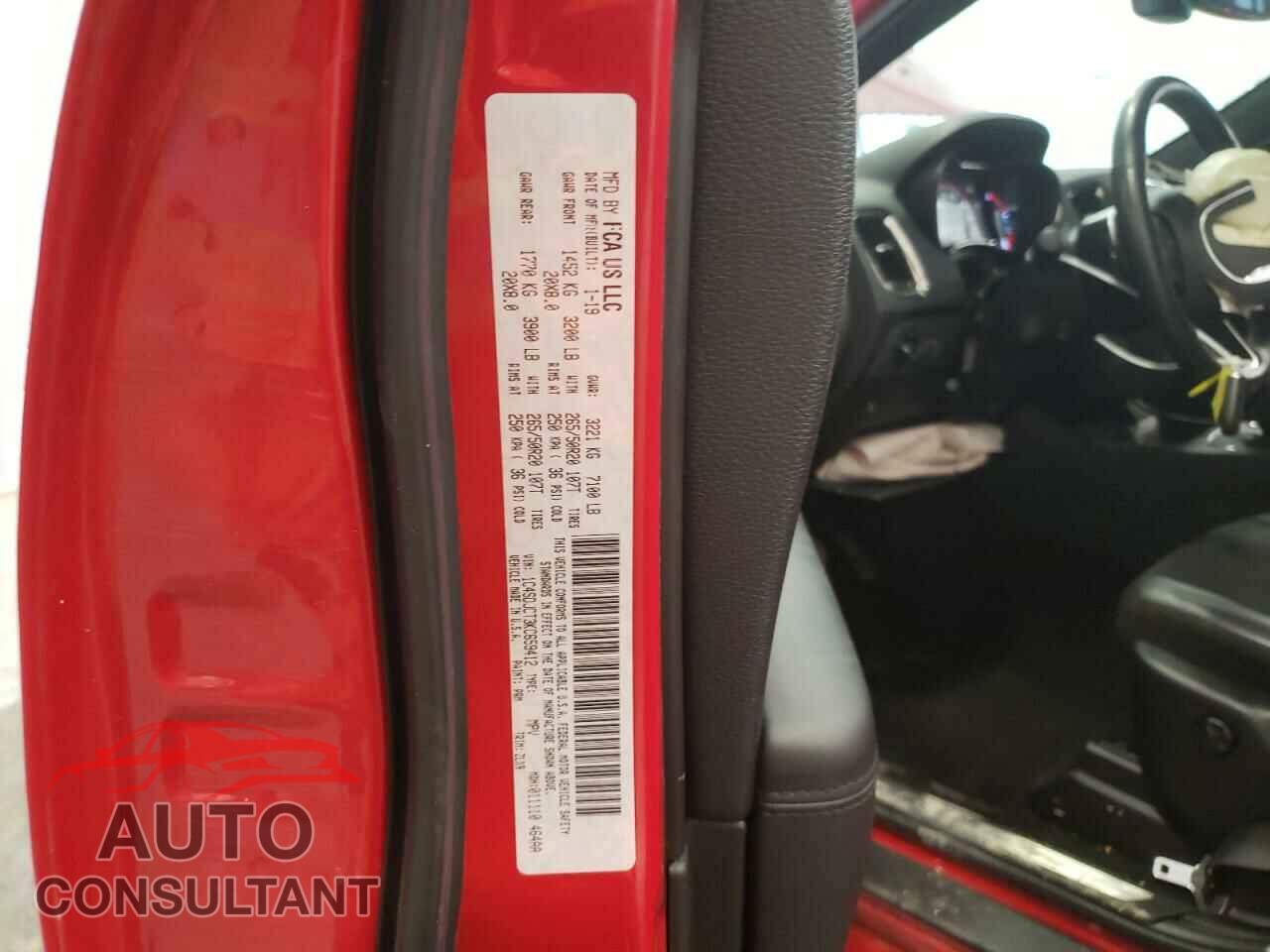 DODGE DURANGO 2019 - 1C4SDJCT3KC659412