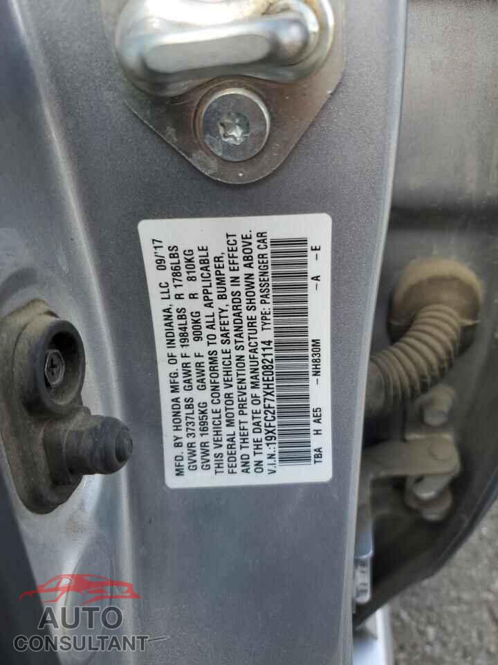 HONDA CIVIC 2017 - 19XFC2F7XHE082114