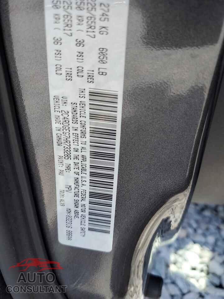 DODGE CARAVAN 2017 - 2C4RDGEG7HR733285