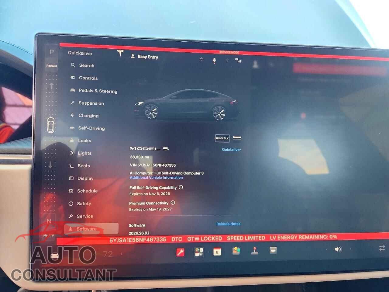TESLA MODEL S 2022 - 5YJSA1E56NF467335