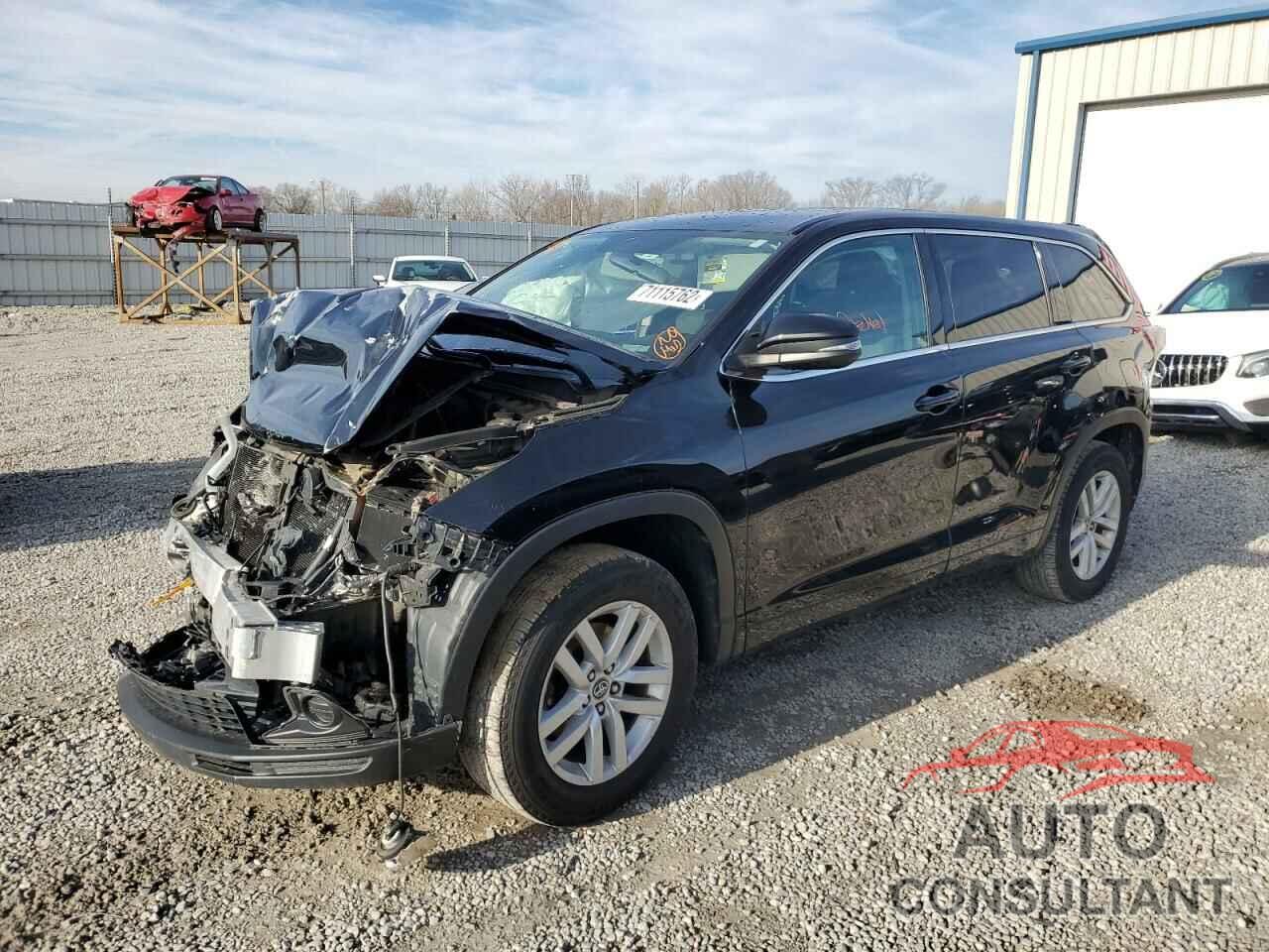 TOYOTA HIGHLANDER 2016 - 5TDZARFH7GS022879
