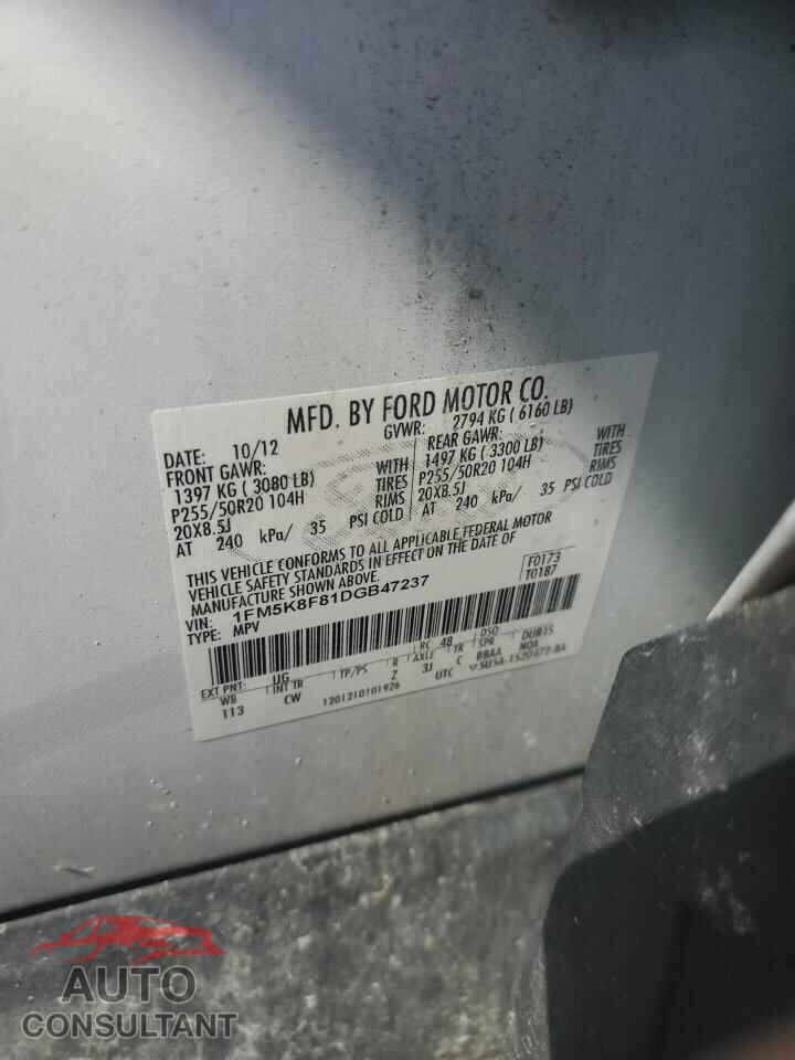 FORD EXPLORER 2013 - 1FM5K8F81DGB47237
