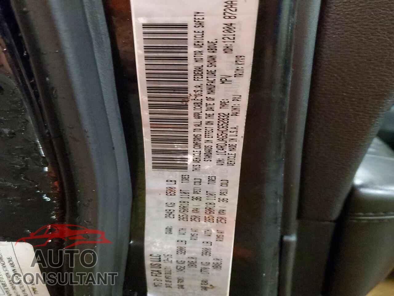 DODGE DURANGO 2017 - 1C4RDJAG5HC652832