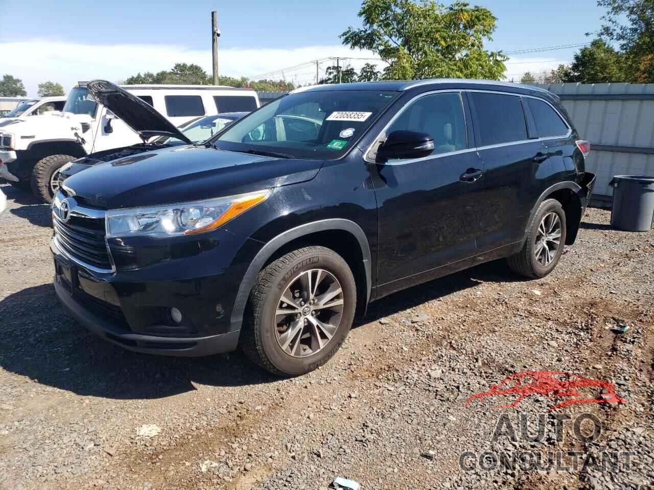 TOYOTA HIGHLANDER 2016 - 5TDJKRFH7GS314297