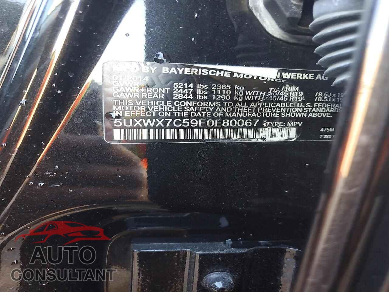 BMW X3 2014 - 5UXWX7C59E0E80067