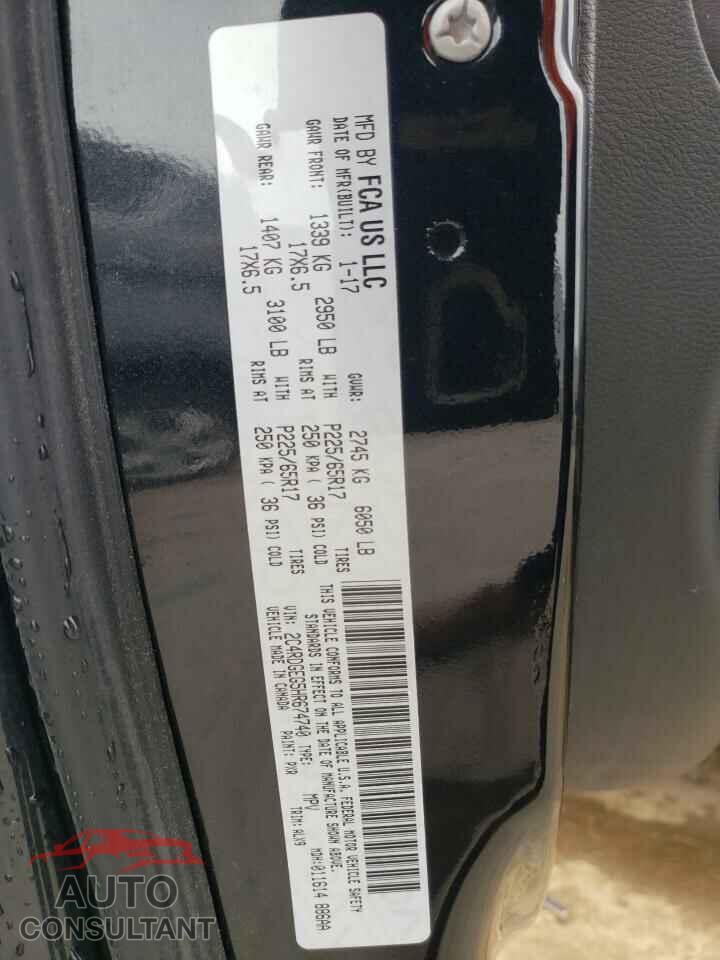 DODGE CARAVAN 2017 - 2C4RDGEG5HR674740