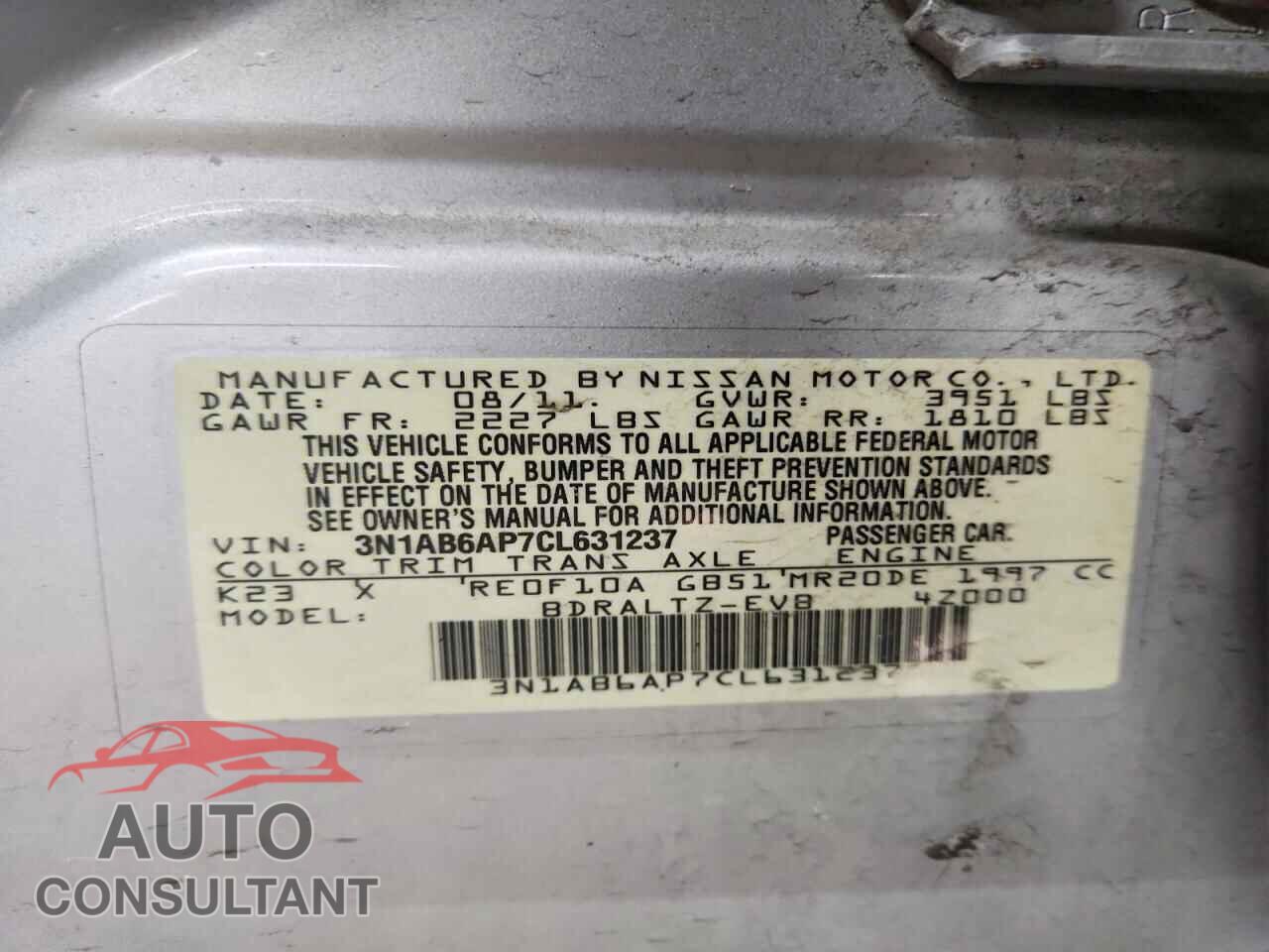 NISSAN SENTRA 2012 - 3N1AB6AP7CL631237