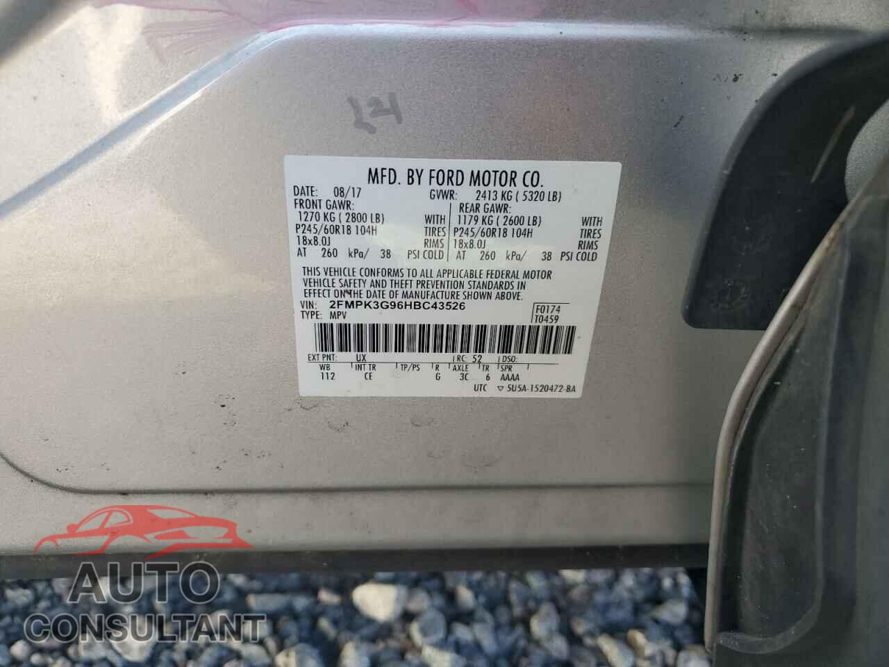 FORD EDGE 2017 - 2FMPK3G96HBC43526