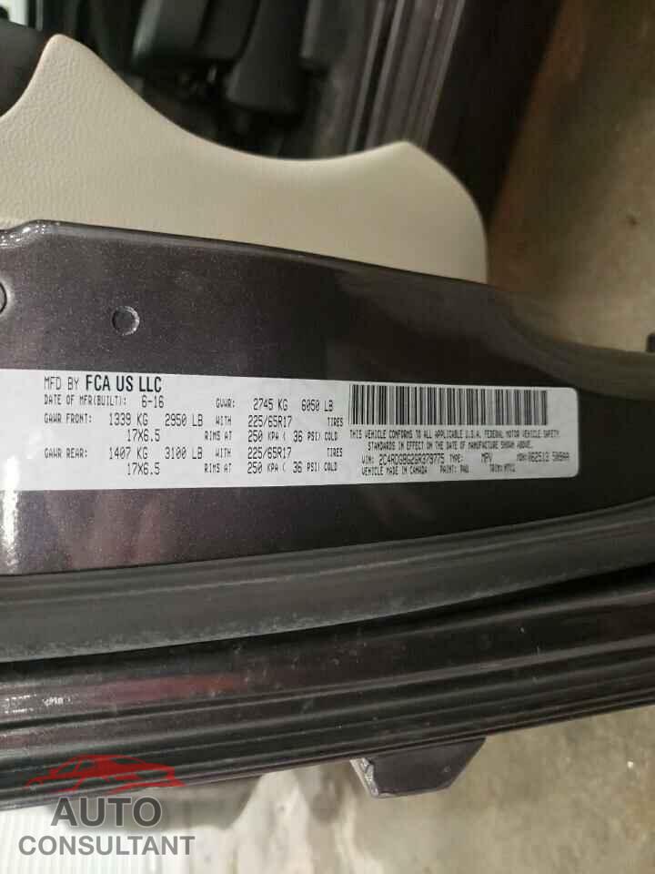 DODGE CARAVAN 2016 - 2C4RDGBG2GR379775