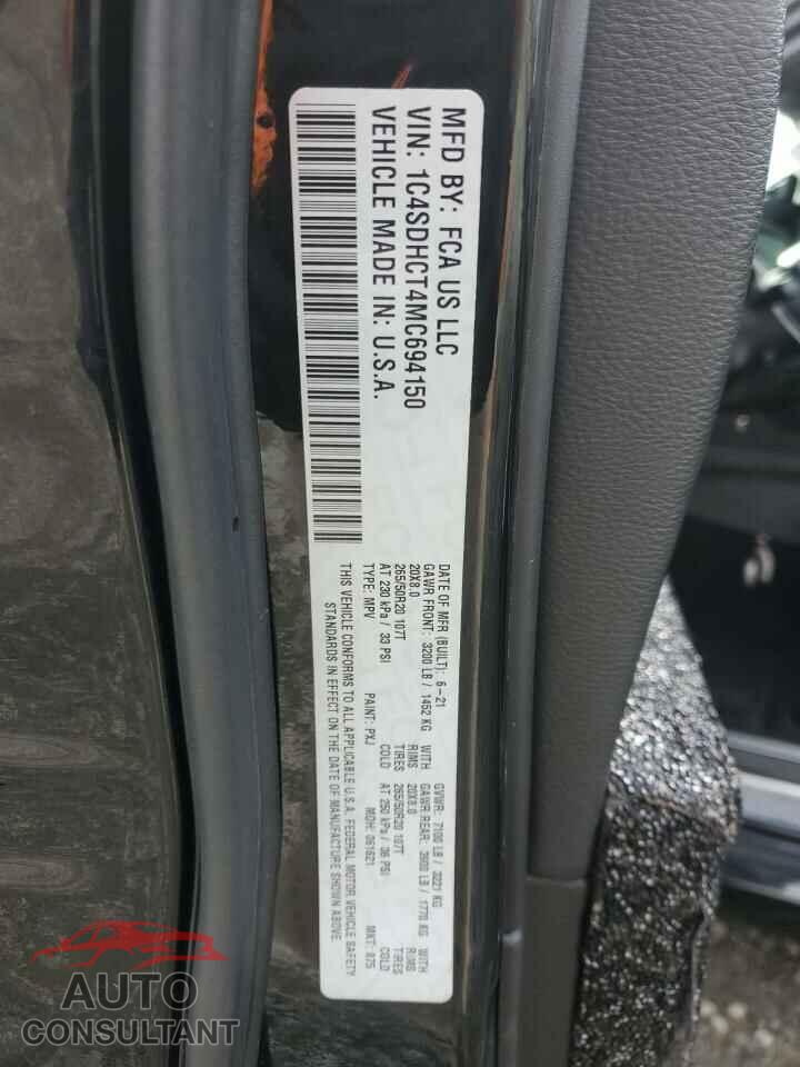 DODGE DURANGO 2021 - 1C4SDHCT4MC694150