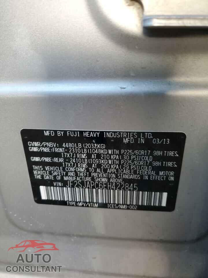 SUBARU FORESTER 2014 - JF2SJAPC6EH422845