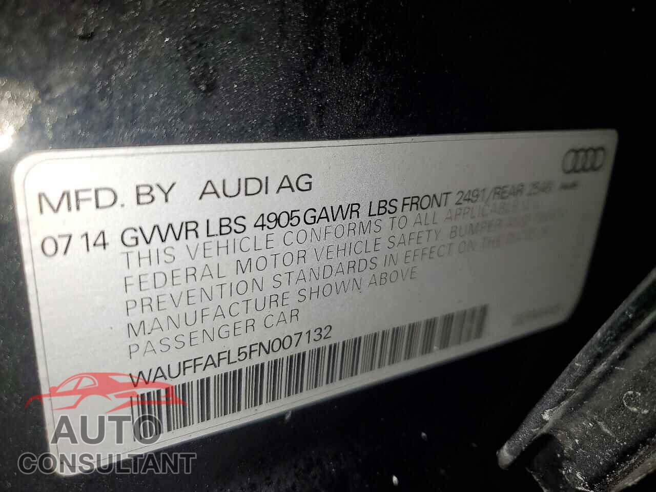 AUDI A4 2015 - WAUFFAFL5FN007132