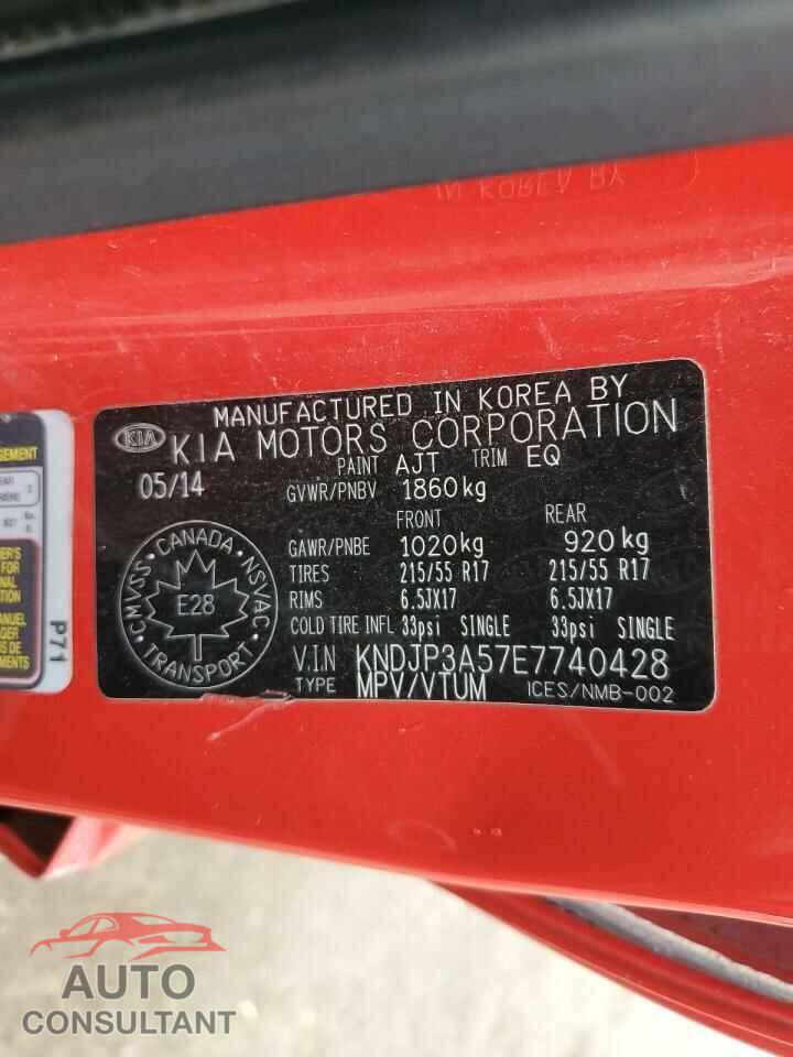 KIA SOUL 2014 - KNDJP3A57E7740428